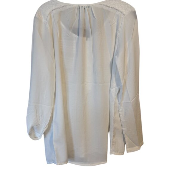 NWT OFFICE/CAREER/NEUTRAL GORGEOUS OFF-WHITE BLOUSE MEDIUM   #CL - Picture 4 of 10